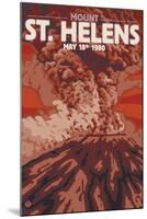 Mount St. Helens Eruption, Washington, May 18, 1980-Lantern Press-Mounted Art Print