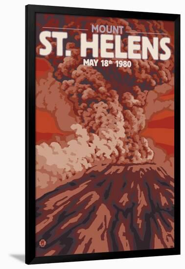 Mount St. Helens Eruption, Washington, May 18, 1980-Lantern Press-Framed Art Print