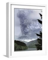 Mount St. Helens Eruption-Steve Terrill-Framed Photographic Print