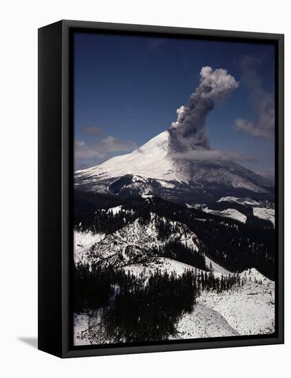 Mount St. Helens Erupts-Jim Sugar-Framed Stretched Canvas