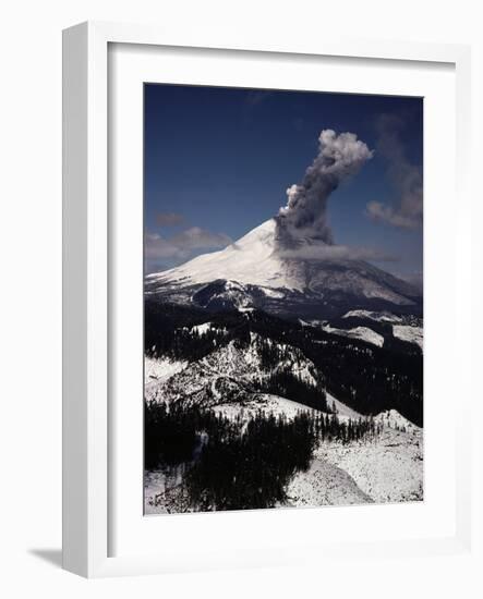 Mount St. Helens Erupts-Jim Sugar-Framed Photographic Print