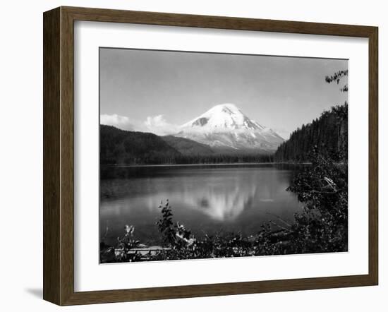 Mount St. Helens From Spirit Lake, 1923-Asahel Curtis-Framed Giclee Print