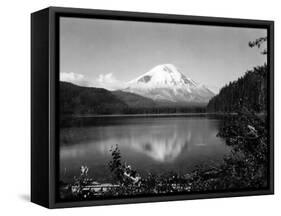 Mount St. Helens From Spirit Lake, 1923-Asahel Curtis-Framed Stretched Canvas