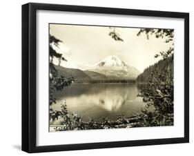 Mount St. Helens From Spirit Lake, 1923-Asahel Curtis-Framed Giclee Print