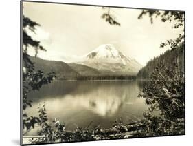 Mount St. Helens From Spirit Lake, 1923-Asahel Curtis-Mounted Giclee Print