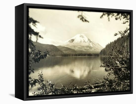 Mount St. Helens From Spirit Lake, 1923-Asahel Curtis-Framed Stretched Canvas