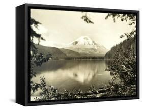 Mount St. Helens From Spirit Lake, 1923-Asahel Curtis-Framed Stretched Canvas