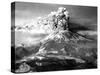 Mount St. Helens in Eruption on May 18, 1980 with Mt. Adams in Distance-null-Stretched Canvas