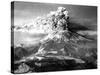 Mount St. Helens in Eruption on May 18, 1980 with Mt. Adams in Distance-null-Stretched Canvas