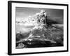 Mount St. Helens in Eruption on May 18, 1980 with Mt. Adams in Distance-null-Framed Photo