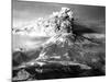 Mount St. Helens in Eruption on May 18, 1980 with Mt. Adams in Distance-null-Mounted Photo