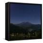 Mount St. Helens is Seen against a Star-Filled Sky-null-Framed Stretched Canvas