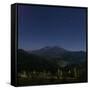 Mount St. Helens is Seen against a Star-Filled Sky-null-Framed Stretched Canvas