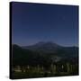 Mount St. Helens is Seen against a Star-Filled Sky-null-Stretched Canvas