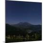 Mount St. Helens is Seen against a Star-Filled Sky-null-Mounted Photographic Print