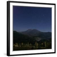 Mount St. Helens is Seen against a Star-Filled Sky-null-Framed Photographic Print