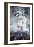 Mount St. Helens on its First Day of Eruption May 18, 1980-null-Framed Photo