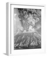 Mount St. Helens Sends a Plume of Ash, Smoke and Debris Skyward-null-Framed Photographic Print