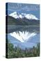 Mount St. Helens, Washington - before and after Views-Lantern Press-Stretched Canvas