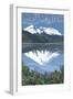 Mount St. Helens, Washington - before and after Views-Lantern Press-Framed Art Print