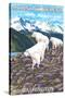 Mount St. Helens, Washington - Goat Family-Lantern Press-Stretched Canvas