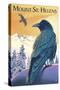 Mount St. Helens, Washington - Ravens-Lantern Press-Stretched Canvas