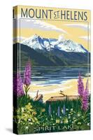 Mount St. Helens, Washington - Spirit Lake-Lantern Press-Stretched Canvas