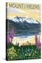 Mount St. Helens, Washington - Spirit Lake-Lantern Press-Stretched Canvas