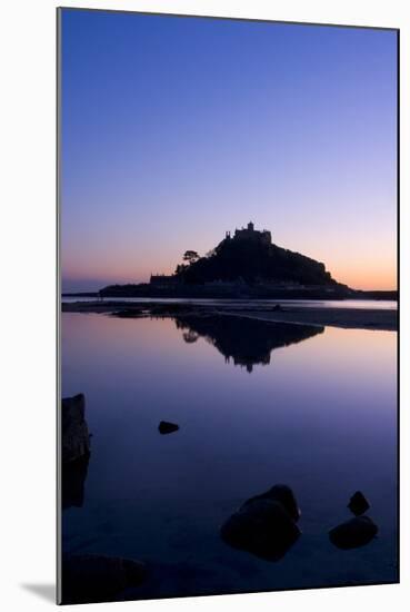 Mount St Michael Cornwall England at sunset-Charles Bowman-Mounted Photographic Print