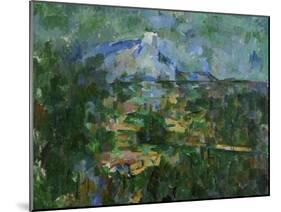 Mount St, Victoire from Les Lauves, 1904-06-Paul Cézanne-Mounted Giclee Print