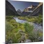 Mount Talbot, to Southern Alps, Fiordland National Park, Southland, South Island, New Zealand-Rainer Mirau-Mounted Photographic Print