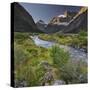 Mount Talbot, to Southern Alps, Fiordland National Park, Southland, South Island, New Zealand-Rainer Mirau-Stretched Canvas