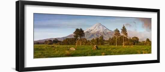 Mount Taranaki (Egmont) Illuminated at Sunrise, North Island, New Zealand-Doug Pearson-Framed Photographic Print