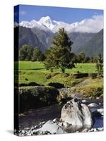 Mount Tasman and Cook Flat, Westland Tai Poutini National Park, UNESCO World Heritage Site, NZ-Jochen Schlenker-Stretched Canvas