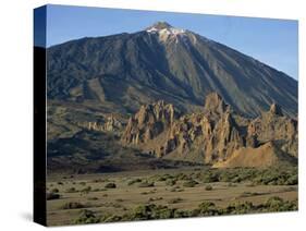 Mount Teide and Las Rochas, Tenerife, Canary Islands, Spain, Europe-Jean Brooks-Stretched Canvas