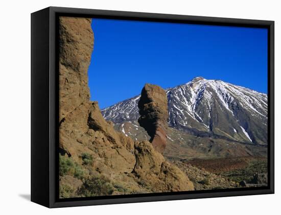 Mount Teide and Las Roques, Tenerife, Canary Islands, Spain-Jean Brooks-Framed Stretched Canvas