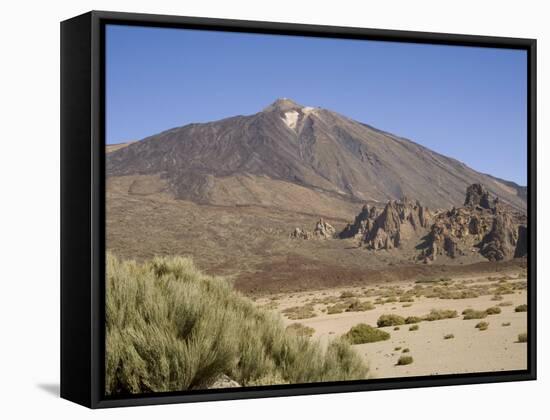 Mount Teide from Llano De Ucanca, Tenerife, Canary Islands, Spain, Europe-Rolf Richardson-Framed Stretched Canvas