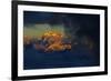 Mount Ushba (4,710M) before Sunset, with Low Clouds in Valleys, Seen from Elbrus, Caucasus, Russia-Schandy-Framed Photographic Print