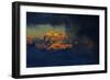 Mount Ushba (4,710M) before Sunset, with Low Clouds in Valleys, Seen from Elbrus, Caucasus, Russia-Schandy-Framed Photographic Print