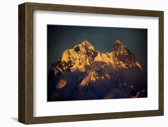 Mount Ushba (4,710M) on the Georgian Side of the Border, Just before Sunset, Caucasus, Russia-Schandy-Framed Photographic Print