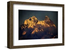 Mount Ushba (4,710M) on the Georgian Side of the Border, Just before Sunset, Caucasus, Russia-Schandy-Framed Photographic Print