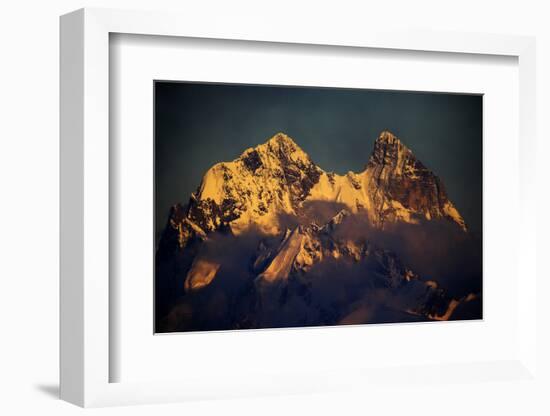 Mount Ushba (4,710M) on the Georgian Side of the Border, Just before Sunset, Caucasus, Russia-Schandy-Framed Photographic Print