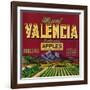 Mount Valencia Apple Label - Watsonville, CA-Lantern Press-Framed Art Print