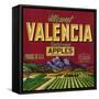 Mount Valencia Apple Label - Watsonville, CA-Lantern Press-Framed Stretched Canvas