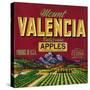 Mount Valencia Apple Label - Watsonville, CA-Lantern Press-Stretched Canvas