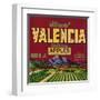 Mount Valencia Apple Label - Watsonville, CA-Lantern Press-Framed Art Print