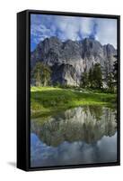 Mount Velika Mojstrovka (2,056M) Reflected in a Pool, Viewed from Sleme, Triglav Np, Slovenia-Zupanc-Framed Stretched Canvas