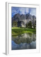 Mount Velika Mojstrovka (2,056M) Reflected in a Pool, Viewed from Sleme, Triglav Np, Slovenia-Zupanc-Framed Photographic Print