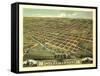 Mount Vernon, Ohio - Panoramic Map-Lantern Press-Framed Stretched Canvas
