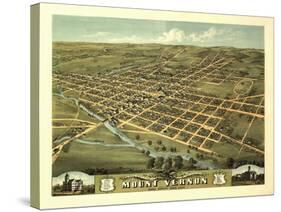 Mount Vernon, Ohio - Panoramic Map-Lantern Press-Stretched Canvas